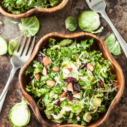 Kale, Brussels, and Cranberry Salad