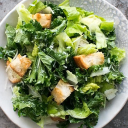 Kale Caesar Salad with Creamy Parmesan Dressing