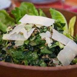 Kale Caesar Salad with Crunchy Seeds