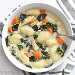 Kale Chicken and Gnocchi Soup