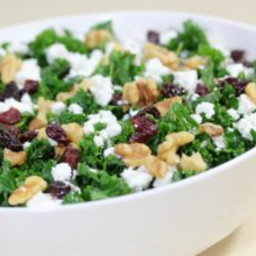 Kale Cranberry Walnut & Feta Salad