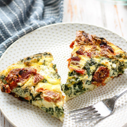 Kale Goat Cheese and Sun-Dried Tomato Egg Bake
