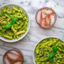 Kale Pesto and 'Just in Thyme' Tonic