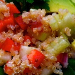 Kale, Quinoa, Avocado Salad with Dijon Dressing