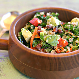 Kale, Quinoa, Black Bean Salad