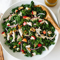 Kale Salad with Apples and Chicken