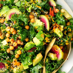 Kale Salad with Carrot Ginger Dressing Recipe