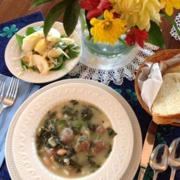 Kale, Sausage and Cannellini Bean Soup