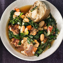 Kale with Sausage and Beans