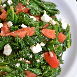 Kale with Tomatoes and Feta
