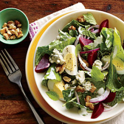 Kale and Beet Salad with Blue Cheese and Walnuts