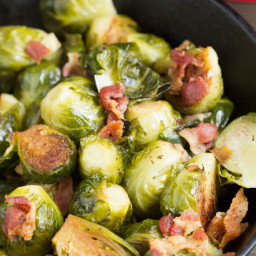 Kentucky Bourbon Braised Bacon Brussel Sprouts