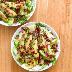 Keto Bacon and Avocado Caesar Salad Recipe