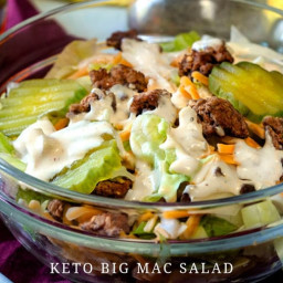 Keto Big Mac Salad | Low Carb Hamburger Salad