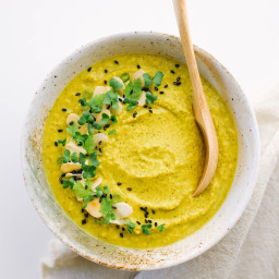 Keto Broccoli Soup with Turmeric and Ginger