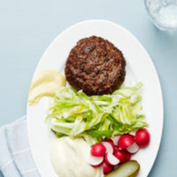 Keto burger and cabbage plate