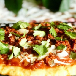 Keto Fathead Pizza with Chorizo and Salsa Recipe