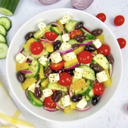 Keto Greek Salad and Dressing