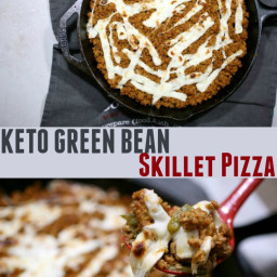 Keto Green Bean Skillet Pizza