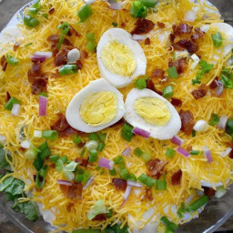 Keto Layered Salad An Easy Crowd Pleaser (Seven Layer Salad)