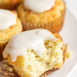 Keto Lemon Pound Cake Muffins with Lemon Glaze • Low Carb with Jennife