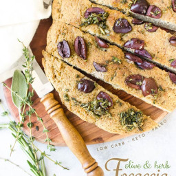 Keto Olive and Herb Focaccia