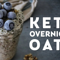 Keto Overnight Oats with Coconut and Blueberries