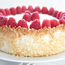 Keto Raspberry Cheesecake with Coconut Crust
