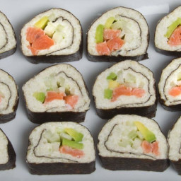 Keto Salmon Sushi Rolls