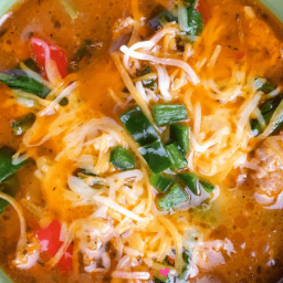 Keto Sausage Soup with Poblano Peppers and Spinach