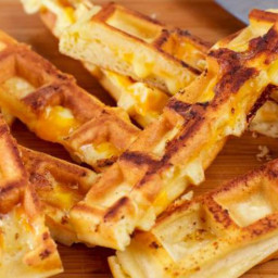 Keto Waffle Grilled Cheese Sticks
