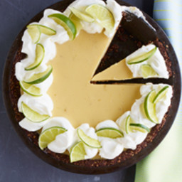 Key Lime Pie with Chocolate-Almond Crust