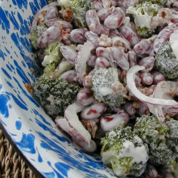 Kidney Beans, Broccoli and Bacon Salad