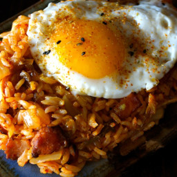 Kimchi-Bacon Fried Rice and Eggs Recipe