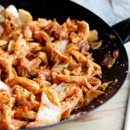 Kimchi Chicken and Cabbage Stir-Fry