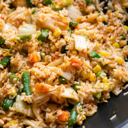 Kimchi Fried Rice (Quick + Easy Vegan Recipe)