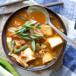 Kimchi Stew with Tofu and Shiitakes