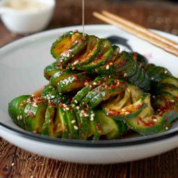 Korean Cucumber Salad Recipe (spicy, easy, vegan)