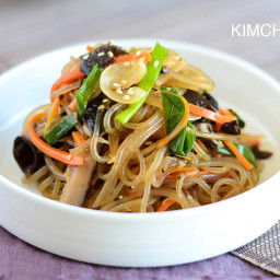 Korean Glass Noodles (Japchae) - One Pan Recipe