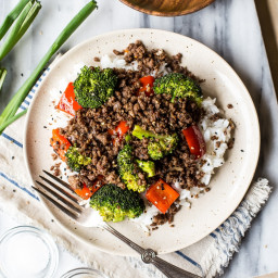 Korean Ground Beef with Broccoli and Peppers