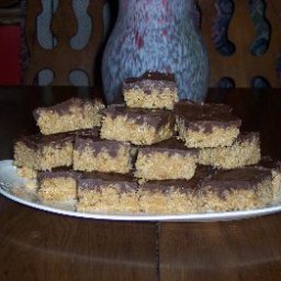Krispy Bars with Chocolate-Peanut Butter Frosting