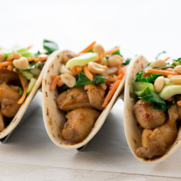 Kung Pao Chicken Thigh Tacos with Bok Choyready in 15 minutes