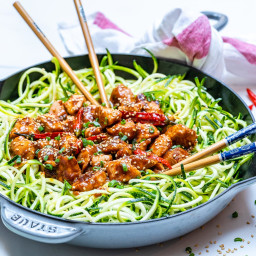 Kung Pao Chicken + Zoodles Recipe