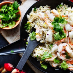 Kylie Kwong's fried rice with king prawns