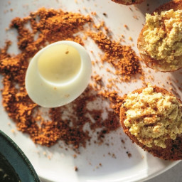 Labne Deviled Eggs with Paprika and Ginger