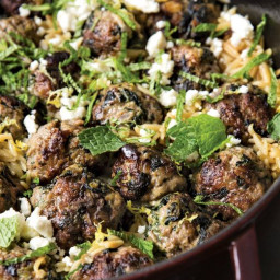 Lamb Meatballs with Spinach and Orzo