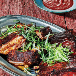 Lamb Ribs with Spicy Harissa Barbecue Sauce