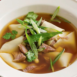 Lamb shank, star anise and noodle soup