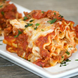 Lasagna Rolls with Meat Sauce