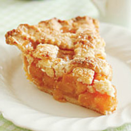 Lattice-Top Peach Pie
